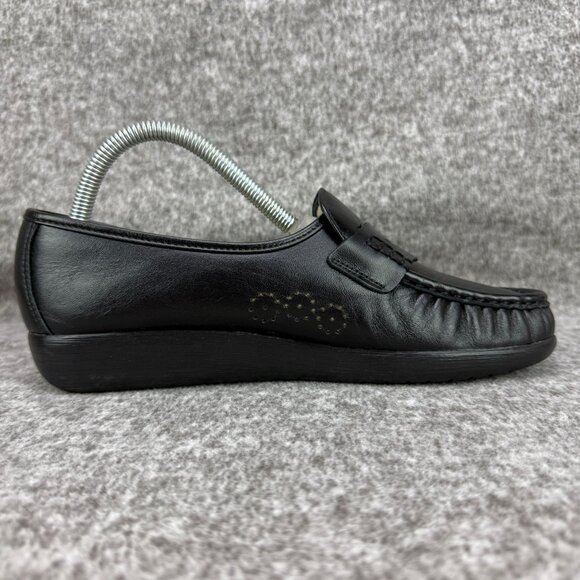 ✅SAS Tripad Comfort Womens 8.5N Black Leather Penny Loafers Slip-On Mocc Style - Picture 10 of 12